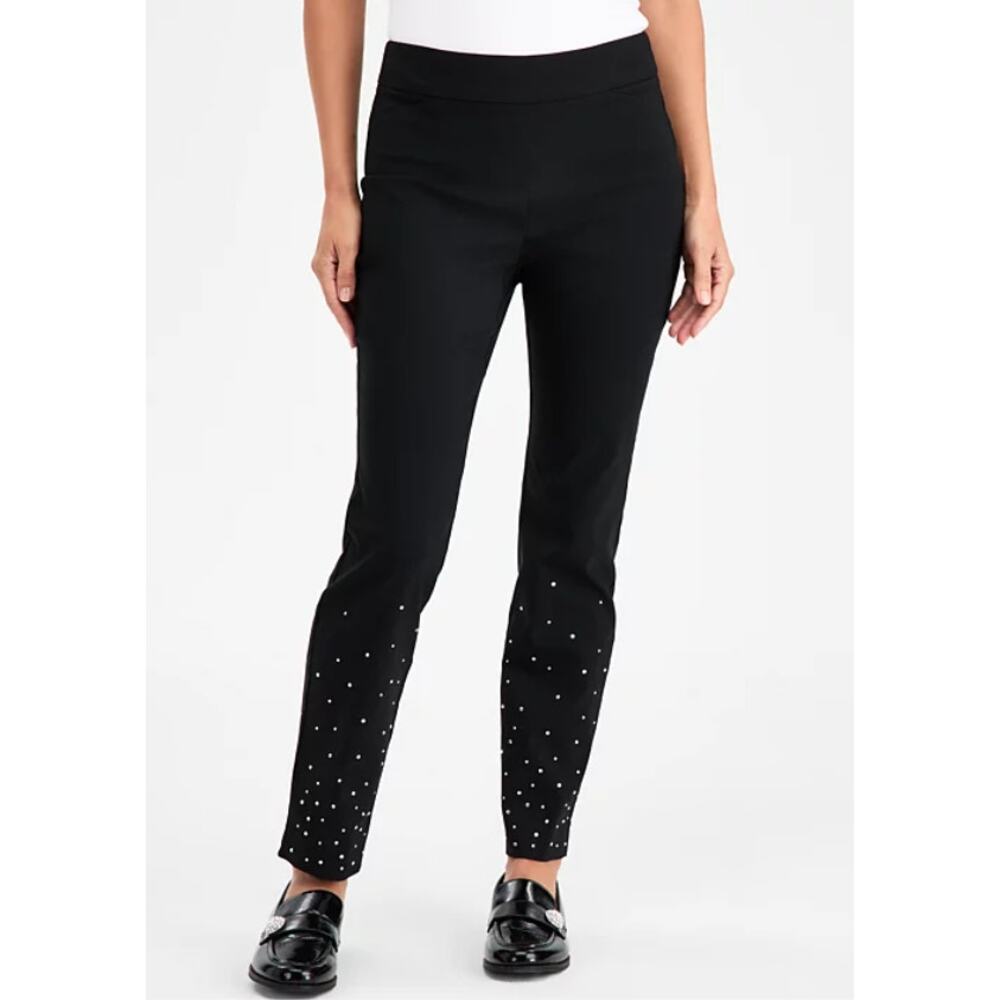 JM Collection Petite Women's Embellished Pull On Pants PM